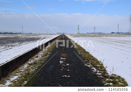 山形縣莊內雪國的田園風光 山形縣莊內雪國的田園風光 114585056