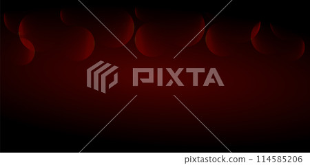 Romantic red background with glowing hearts for the holidays. Background for lovers. Beautiful image with hearts. Glowing light bulbs. Hearts emitting light. Banner with hearts. 114585206