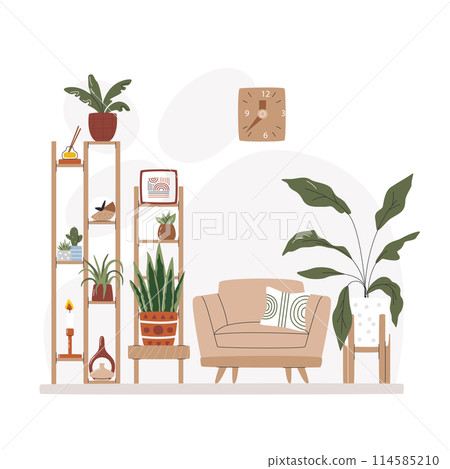 Chilling house zone with many plants, home decor Chilling house zone with many plants, home decor 114585210