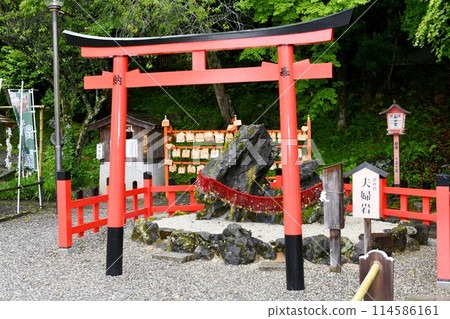 [Kameoka City, Tanba Province Ichinomiya "Izumo Daijingu" Meoto Iwa Rocks] 114586161