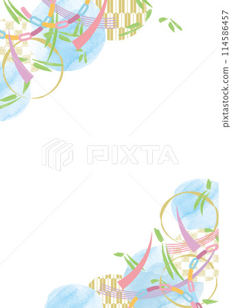Tanabata stylish background illustration 114586457