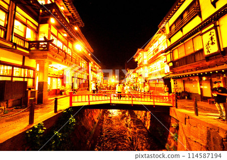 銀山溫泉夜景(山形縣) 銀山溫泉夜景(山形縣) 114587194
