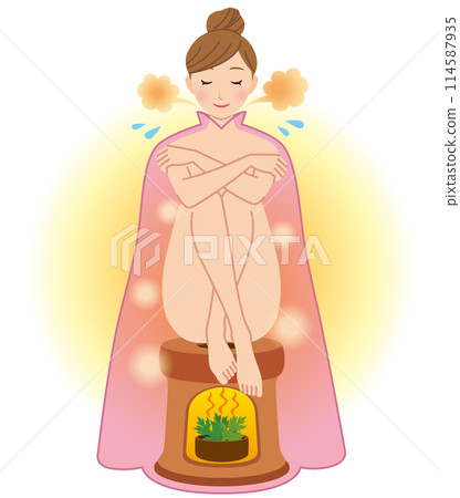 Mugwort steaming, warming, beauty, women 114587935