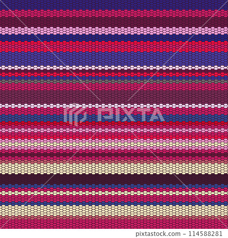 A lined textiles of Blanket stripes in seamless vector patterns and texture style. colorful shapes traditional pattern on dark Background 114588281