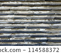 The old block wall of the historic Zojoji Temple 114588372