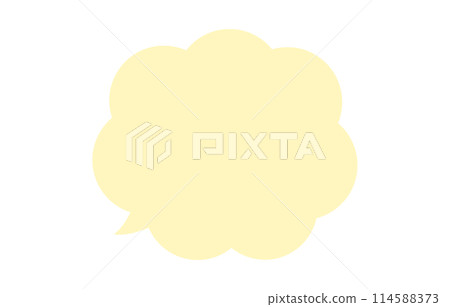 Simple fluffy speech bubble [vector illustration material] 114588373