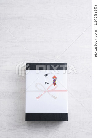 A gift wrapped in a noshi A gift wrapped in a noshi 114588605