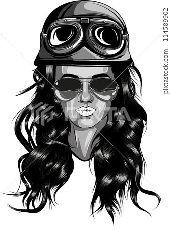 Woman soldier. Vector illustration isolated on white background 114589902
