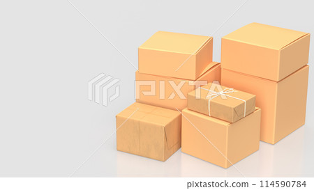 The cardboard box for shipping or cargo concept 3d rendering. The cardboard box for shipping or cargo concept 3d rendering. 114590784