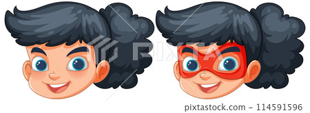 Kid Transforming into Superhero Kid Transforming into Superhero 114591596