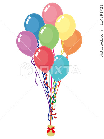 Colorful balloon parfait vector illustration 114591721