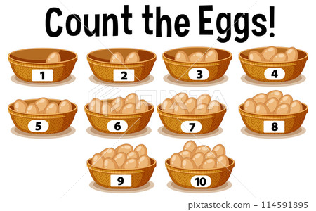Count the Eggs Educational Activity 114591895
