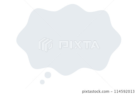 A simple horizontal speech bubble of a person thinking [vector illustration material] 114592013