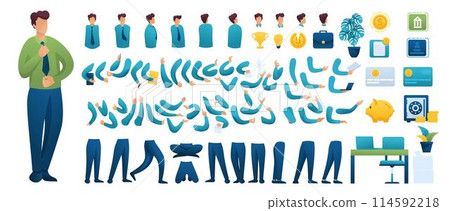 Constructor for creating a Businessman N8. Create your own Businessman character with a Set of hands and feet. Flat 2D characters Constructor for creating a Businessman N8. Create your own Businessman character with a Set of hands and feet. Flat 2D characters 114592218