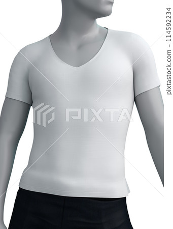 3D Rendered Male mannequin in white shirt 114592234