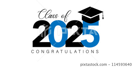 2024 Graduation Greeting Card Vector Design. Congratulations Graduates 114593640