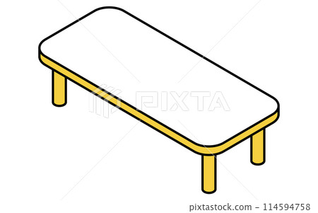 內部:矮桌,等距插圖 內部:矮桌,等距插圖 114594758