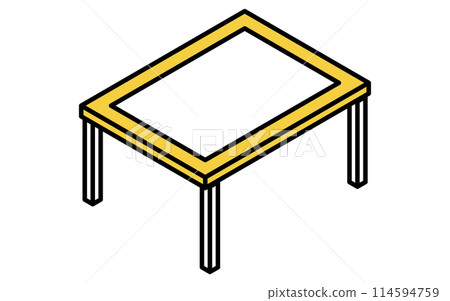 內部:矮桌,等距插圖 內部:矮桌,等距插圖 114594759