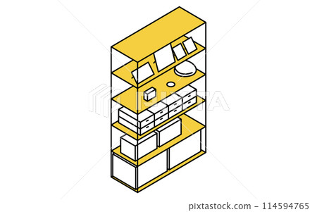 內部：鋼架，等距插圖 114594765