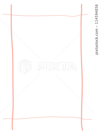 Pink hand drawn line lattice frame 114594856