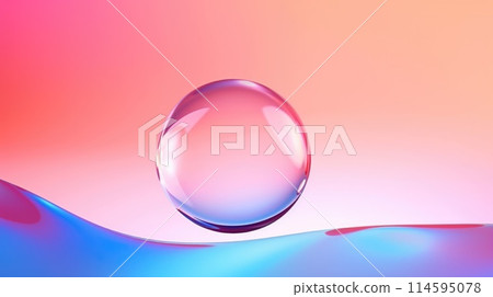 background with colorful and vibrant bubbles, ai 114595078