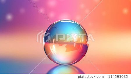 background with colorful and vibrant bubbles, ai 114595085