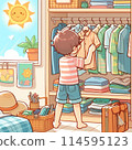 Changing clothes for the hot summer 114595123