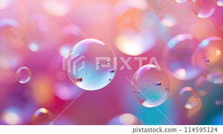 background with colorful and vibrant bubbles, ai 114595124