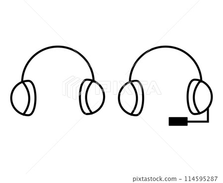 Headphones customer microphone icon Headphones customer microphone icon 114595287
