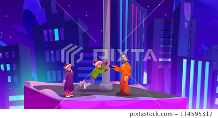 Two kids and male escaped prisoner on roof Two kids and male escaped prisoner on roof 114595312
