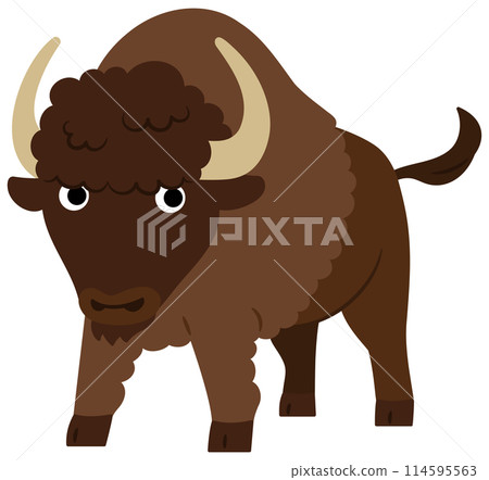 端莊的野牛的插圖 114595563