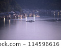 Night view of the boat houses of Ine 114596616