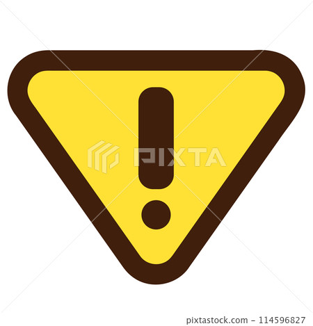 注意/警告圖示倒三角形 114596827