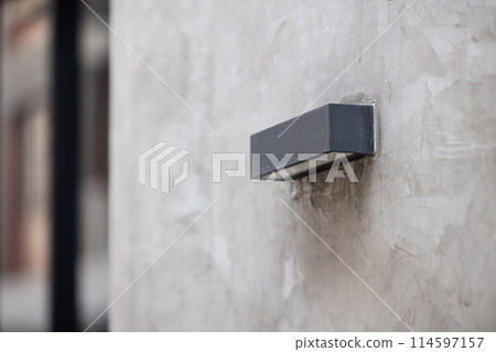 outdoor lighting lamp box downlight wall mount modern design for office building on cement wall 114597157