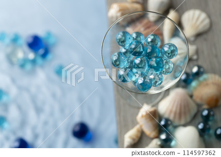 夏季圖彈珠貝殼池畔 114597362