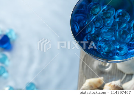 夏季圖像彈珠貝殼池畔藍色夏威夷 夏季圖像彈珠貝殼池畔藍色夏威夷 114597467