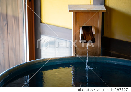 Image of a hot spring with natural spring water Image of a hot spring with natural spring water 114597707