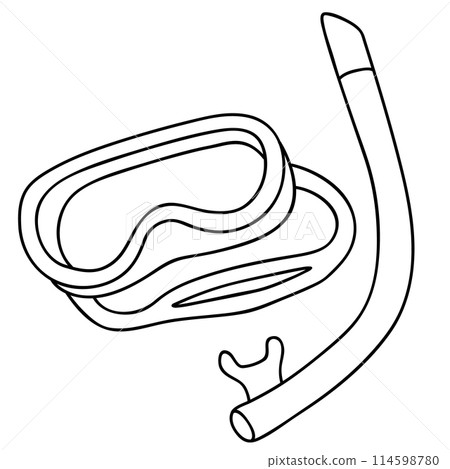 Simple snorkel goggles vector illustration Simple snorkel goggles vector illustration 114598780