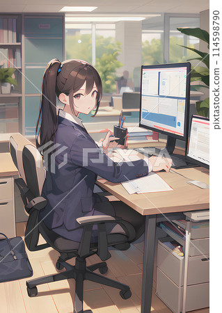 Woman working in the office 114598790