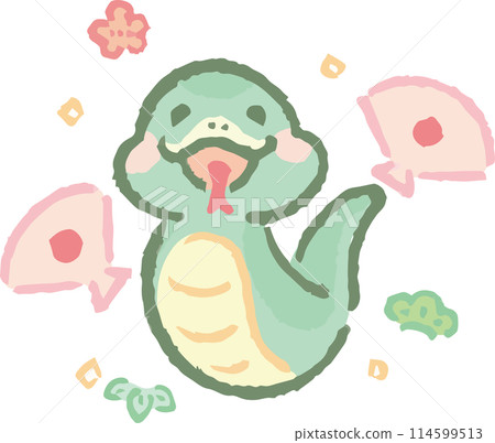 New Year's card material 2025 Snake Year of the Snake Snake Watercolor Cute Hand-drawn Cute Fan New Year Illustration material New Year's card material 2025 Snake Year of the Snake Snake Watercolor Cute Hand-drawn Cute Fan New Year Illustration material 114599513