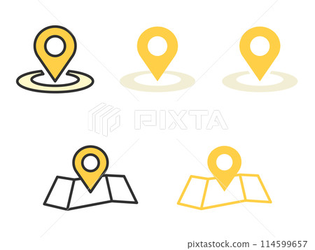 Access map icon set (yellow) 114599657
