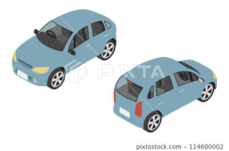 Isometric illustration: compact car Isometric illustration: compact car 114600002