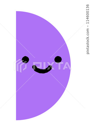 Semicircle geometric figure vector illustration 114600136