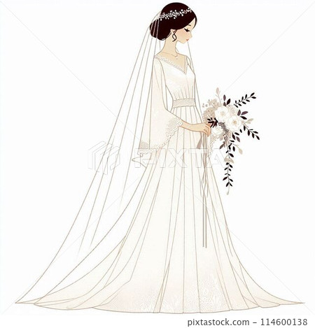 woman in white wedding dress 114600138