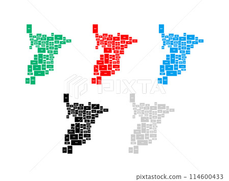 Map with cities and towns_Chiba prefecture_Deformed-07 114600433