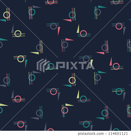 Textile motif seamless pattern. Abstract line shape geometric motif basic pattern continuous background. Man shirt all over print block. Textile motif seamless pattern. Abstract line shape geometric motif basic pattern continuous background. Man shirt all over print block. 114601121