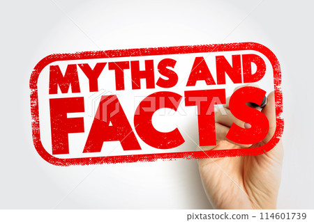 Myths And Facts text stamp, concept background Myths And Facts text stamp, concept background 114601739
