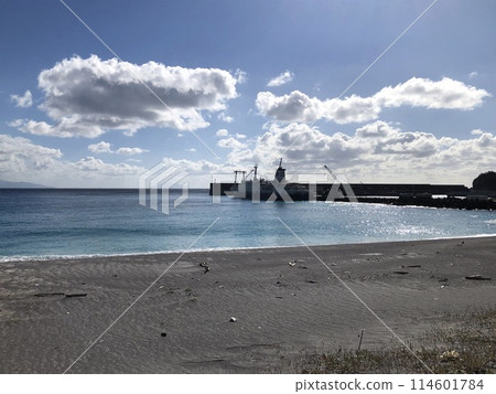 夏天的海、藍天、白雲 114601784