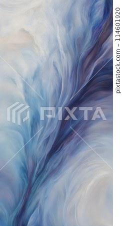 Abstract art with blurred elements and smooth gradient transitioning through pastel hues, creating a soft-focus ambient effect 114601920