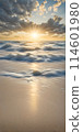 Clear blue sky brushes against the midday sun as it dances on the frothy crest of the sea's endless waves 114601980